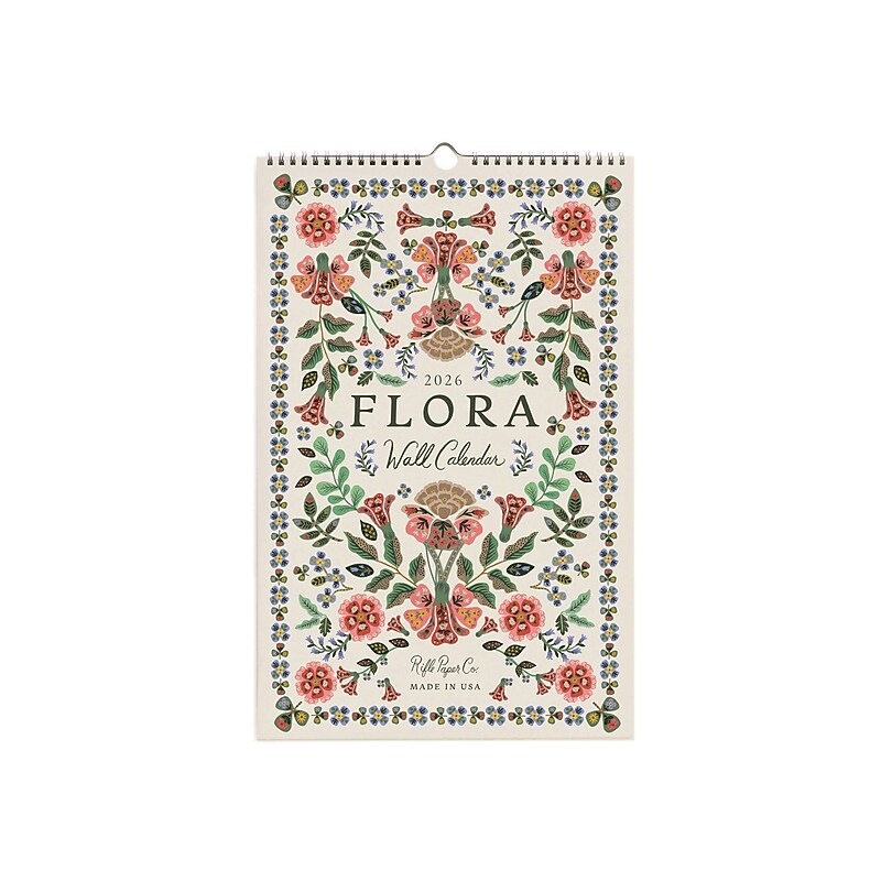 2026 Rifle Paper Co. Flora 11" x 17" Monthly Wall Calendar (CAL094) image 1