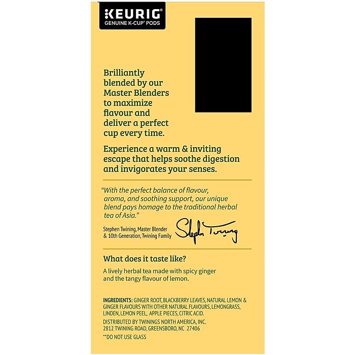 Lemon ginger tea k cups outlet