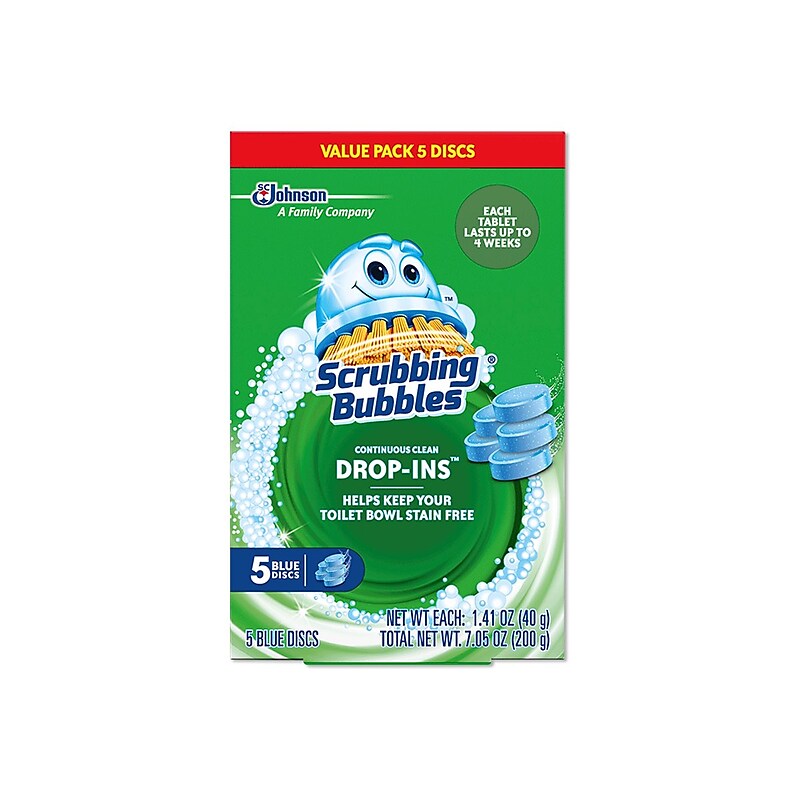 Scrubbing Bubbles Drop-Ins Toilet Cleaning Tablets, 5/Pack (307946) image 1