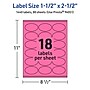 Avery Laser/Inkjet Oval Multipurpose Labels, 1.5" x 2.5", Bright Pink, 1440/Box (94051)~#|#~4FD73C55-ACAF-47EF-BB495FD0731FCEFD_sc7
