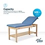 Aristo Wood Physician Exam Table with Shelf, Adjustable Backrest, Paper Cutter, and Holder, 500lbs. Capacity, Blue ~#|#~4FDB570A-B935-4124-82167EC2B96D491F_sc7