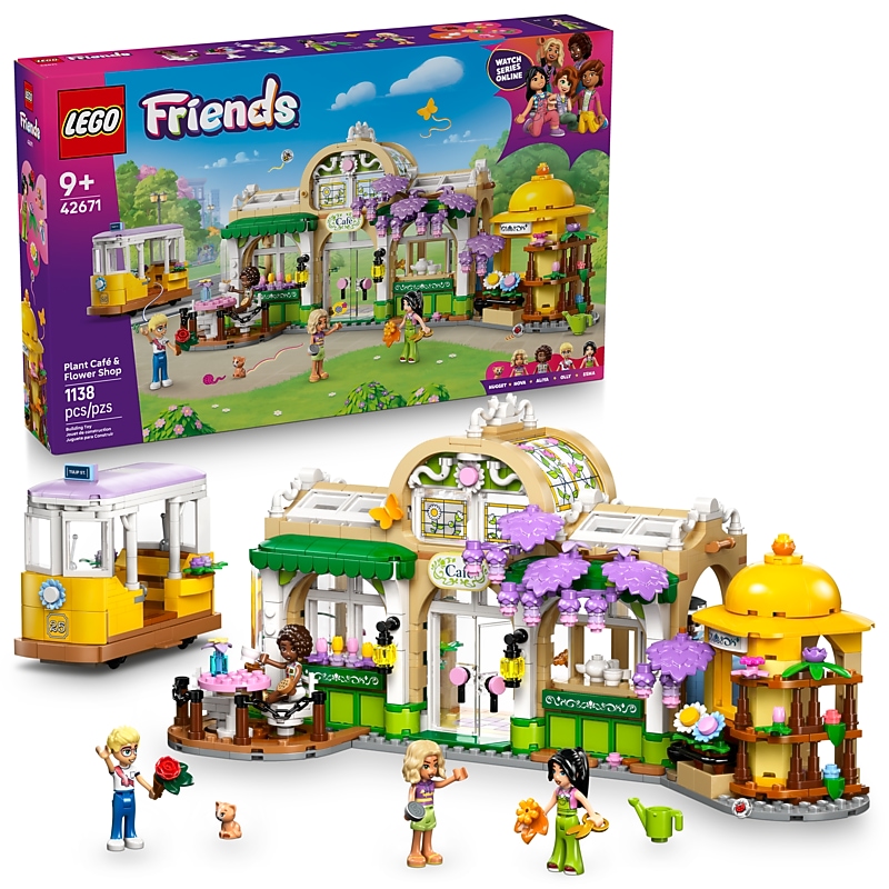 LEGO Friends Plant Caf? & Flower Shop Building Kit Pretend-Play Set, 1138 Pieces (42671) image 1