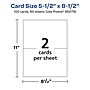 Avery Integrated Cards, 5.5" x 8.5", Glossy White, 100/Box (95279)~#|#~4FE5446A-F3BE-4B8A-9626C3E425350EB9_sc7