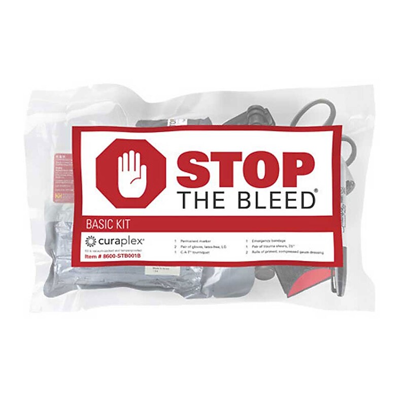 curaplex Stop The Bleed 8-Piece Bleeding Control Kit (8600-STB001B) image 1