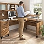 Bush Home Somerset 72W L-Shaped Sit to Stand Desk with Hutch, Fresh Walnut (SET015FW)~#|#~4FEF391F-F6BC-4AC9-A00EEE77103E650A_sc7