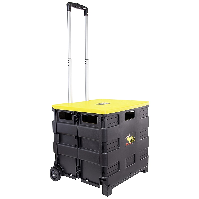 Dbest Quik Cart Collapsible Rolling Crate, Yellow (01-909) image 1