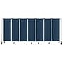 National Public Seating Robo Series 7-Panel Folding Mobile Room Divider, 72"H x 164"W, Blue Fabric (RDG6-7PT04)~#|#~4FF3DDB3-3555-4679-A765750C67689E95_sc7