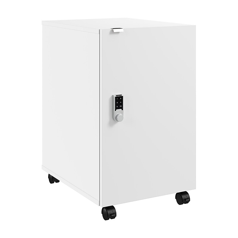 Bush Business Furniture Assure 26"H Storage Cabinet, White (AUS116WHSU) image 1