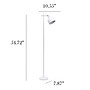 Simple Designs Sleek Essentials 54.72" Metal Floor Lamp with Round Shade, White (LF1051-WHT)~#|#~50080563-86A6-4EB0-AE8033B0527C792D_sc7