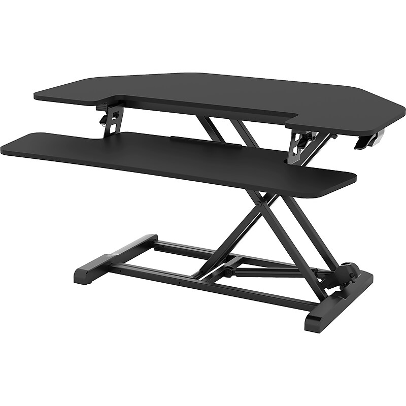 FlexiSpot M7 Series 36"W Manual Adjustable Standing Desk Converter, Black (M7-E-36C) image 1