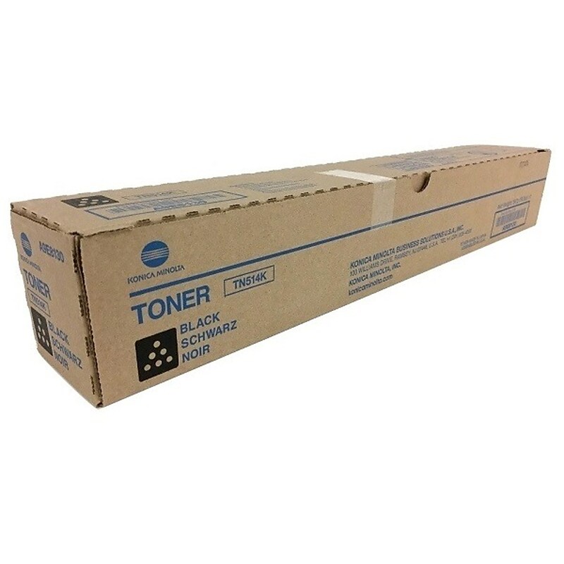 Genuine Konica Minolta TN514K Black Toner Cartridge (A9E8130) image 1