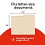 Staples Manila File Folders, Letter Size, 2‑Tab Assorted Positions, Durable Paper Stock, 100/Box~#|#~501145BC-CFC0-4362-8F69B3A3F87D2294_sc7