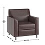 Flash Furniture Hercules Diplomat LeatherSoft Reception Chair, Brown/Chrome Legs (BT8271BNCHR)~#|#~501CAB60-081B-4317-B6D54230D599C8FD_sc7