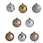 Nearly Natural Holiday Shatterproof Silver Christmas Tree Ornament Set, 80mm, 64/Set (D1001-SV)~#|#~50233BB9-DB95-4C35-B4677CF1A8A4C7CA_sc7