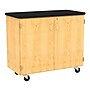 Diversified Woodcrafts 41.5" Mobile Tote Tray Storage Cabinet, Oak (4751K)~#|#~502F5CE2-FB34-4169-995E570178E30A4B_sc7