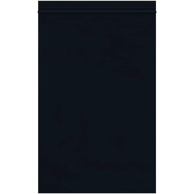 6" x 9" Reclosable Poly Bags, 2 Mil, Black, 1000/Carton (PB3615BK) image 1