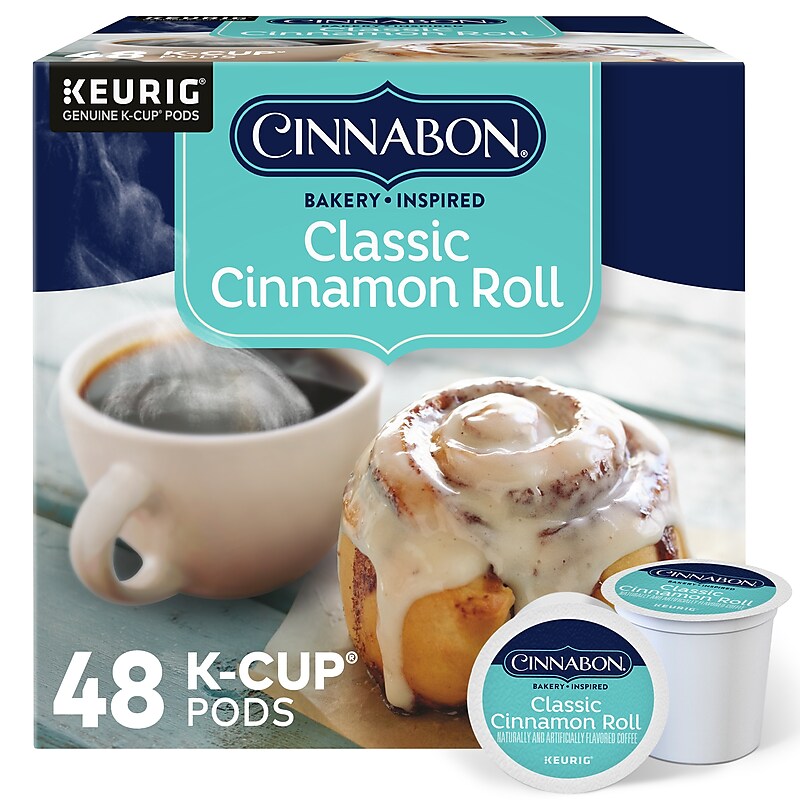 Cinnabon® Classic Cinnamon Roll Coffee, Keurig® K-Cup® Pods, Light Roast, 48/Box (373156) image 1