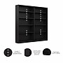 Bush Furniture Universal 72"H 5-Shelf Bookcase with Adjustable Shelves, Classic Black, 2/Set (UB003BL)~#|#~503D0776-3D2E-42CE-96D0BC4FF00A156C_sc7