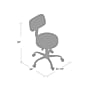 Boss Be Well Armless Medical Spa Professional Drafting Stool, Black (B245-BK)~#|#~5040BBF5-81E2-4E38-9E7E1D3256162BFC_sc7