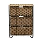 Household Essentials 3 Drawer Wicker Storage Unit with Handwoven Seagrass and Curved Metal Feet, Natural (HHML-5715)~#|#~5048B979-1227-4E32-9D9635F6E4D93D5E_sc7