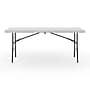 Staples 6' x 30" Heavy Duty Plastic Folding Table, White Granite (79223/54272)~#|#~5048F38C-CE18-4794-BAB37B22FA6F8C24_sc7