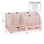 Mind Reader 7-Compartment Metal Desk Organizer, Pink (JOEORG-PNK)~#|#~504A8707-4D21-4405-93A9622B261E73C9_sc7