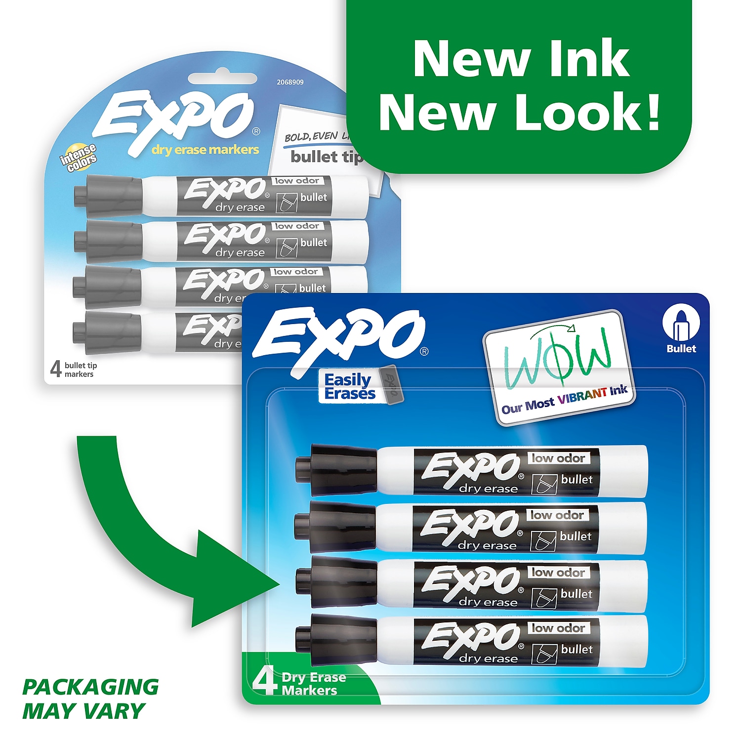 Expo trocken abwischbare Marker Kugelspitze schwarz 4/Pack (2081801) - Bild 2 von 7