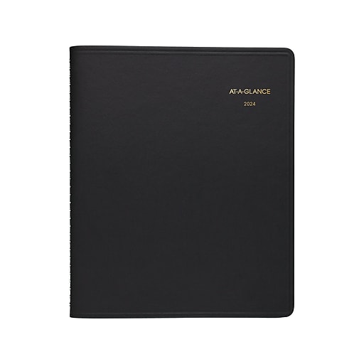 2024 ATAGLANCE 8.25" x 11" Weekly Appointment Book, Black (7095005