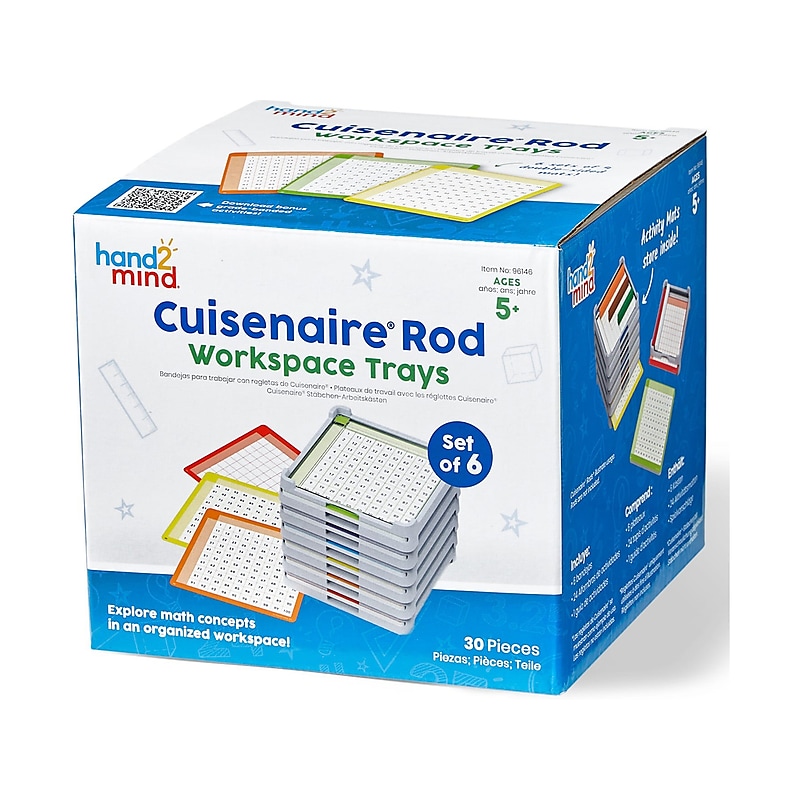 hand2mind Cuisenaire Rod Workspace Tray, 6/Set (96146) image 1