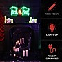 Haunted Hill Farm 1-Ft. Neon Green & Red LED Trick or Treat Decoration, Indoor & Covered Outdoor, Plug-in (HHLED026TTSTK-GRN)~#|#~50608E94-9817-4862-89BAED0CBA18F01F_sc7