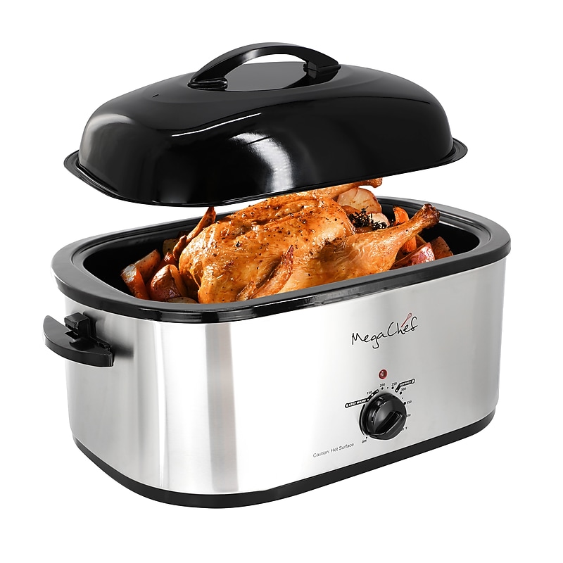 MegaChef 22 Qt Electric Roaster Oven, Silver (935121971M) image 1