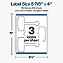 Avery Laser/Inkjet Multipurpose Labels, 5-7/8" x 4", White, 750 Labels/Box (19479370751)~#|#~50618598-C45C-4370-84FE9FA5F705F771_sc7