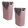 Mind Reader 15.85-Gallon Laundry Hamper with Lid, Plastic, Pink, 2/Set (60HAMP2PK-PNK)~#|#~5068A843-59FA-4AC5-8C418A890BE31534_sc7