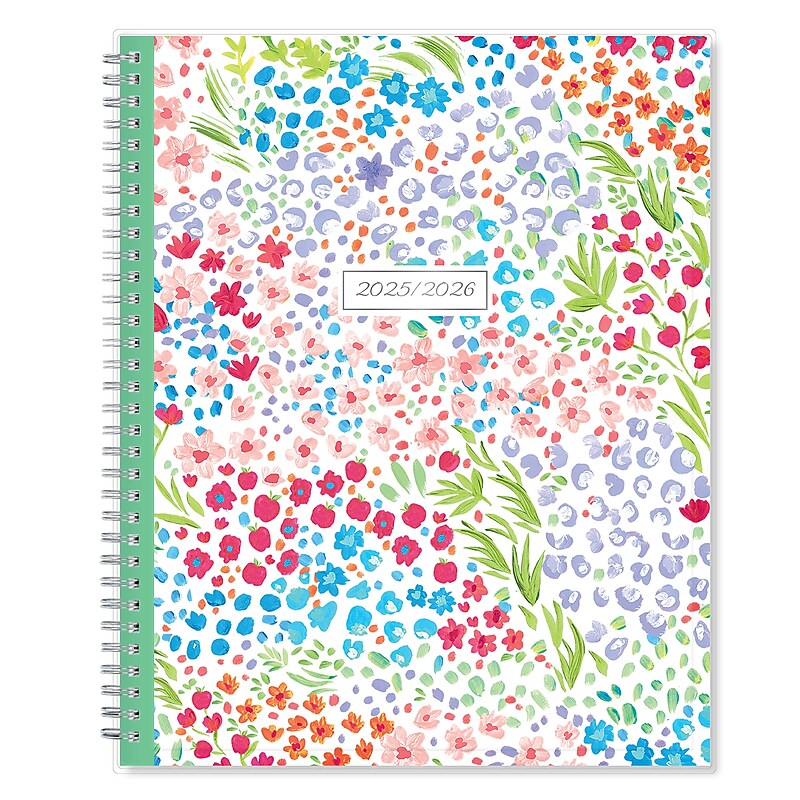 2025-2026 Blue Sky Ditsy Dapple 8.5" x 11" Academic Weekly & Monthly Planner, Plastic Cover, Multicolored (132002-A26) image 1