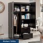 Sauder Select 71"H Storage Armoire, 2 Drawers, Cinnamon Cherry (420055)~#|#~506E3470-1754-4595-A8A28D42EAEF14A4_sc7