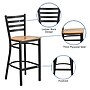Flash Furniture HERCULES Series Traditional Metal Ladder Back Restaurant Barstool, Black/Natural Wood (XUDG697BBARNTW)~#|#~506F3AB6-975F-4ABA-AD312ACE31F01DF8_sc7
