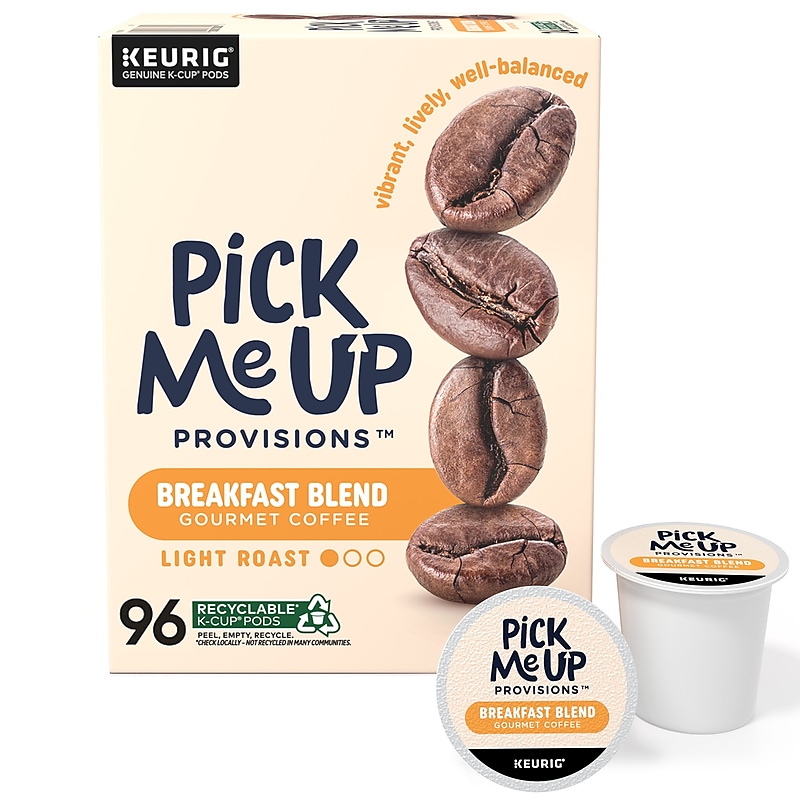 Pick Me Up Provisions™ Breakfast Blend Coffee Keurig® K-Cup® Pods, Light Roast, 96/Carton (52967CT) image 1