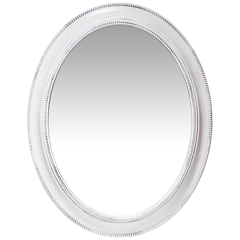 Infinity Instruments Sonore Decorative Wall Mirror, White Plastic, 30" (15370WH) image 1