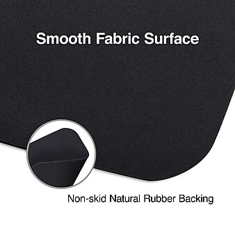 Staples Mouse Pad, Black, 2/Pack (2498469)