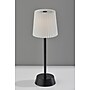 Adesso Bobby LED Cordless Indoor/Outdoor Table Lamp, 14"H, Black (3076-01)~#|#~50853F55-854E-479F-8B05A217D0C2460A_sc7