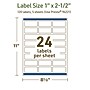 Avery Dissolvable Rectangle Multipurpose Labels, 1" x 2.5", Off-white, 120/Pack (94221)~#|#~50893244-EC4B-4785-97DAB145DD21EC17_sc7