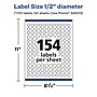 Avery Laser/Inkjet Round Multipurpose Labels, 0.5" Dia., White, 7,700 Labels/Box  (94503)~#|#~508B9ECD-E916-4066-940D517E2E6F8593_sc7