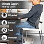 Mind Reader Memory Foam Ergonomic Lower Back Cushion Posture Corrector, Black/Blue (MEMCUSHGL-BLK)~#|#~508EAD5C-FCBC-4510-9BE0588A0A884B3E_sc7