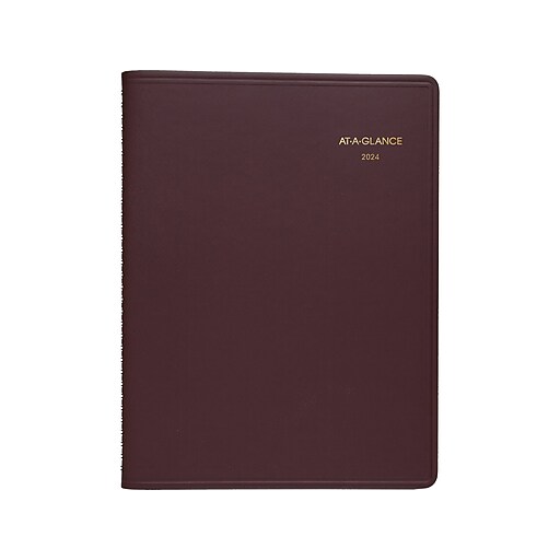 2024 ATAGLANCE 8.25" x 11" Weekly Appointment Book, Winestone (70950