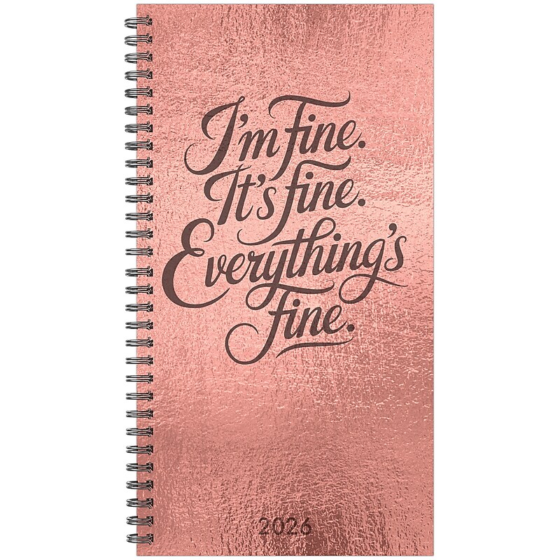 2026 Willow Creek Everything Is Fine 3.5" x 6.5"  Weekly & Monthly Planner, Paperboard Cover (58428) image 1