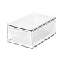 iDESIGN Small Stackable Plastic Storage Bin, Clear (40344)~#|#~50913A85-56BD-4ACB-BCBBC7FF87488678_sc7
