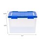 Iris WeatherPro 47 Quart Storage Bin with Latching Lid, Plastic, Clear, 4/Pack (500139)~#|#~5093805D-8A27-4733-8D257C3EEABB1E5E_sc7