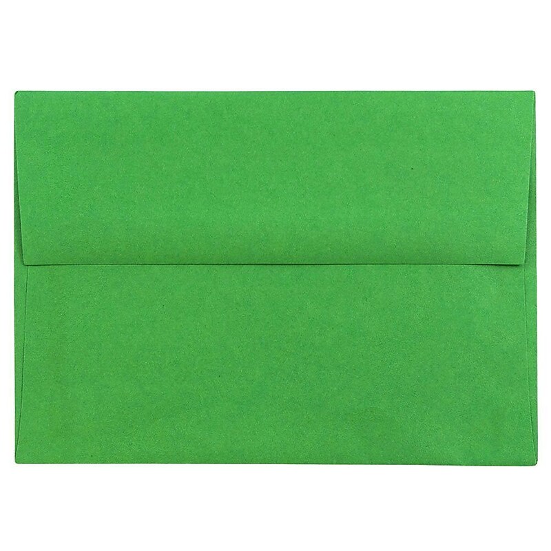 JAM Paper A6 Invitation Envelope 4 3/4" x 6 1/2", Green Recycled, 100/Pack (67195d) image 1