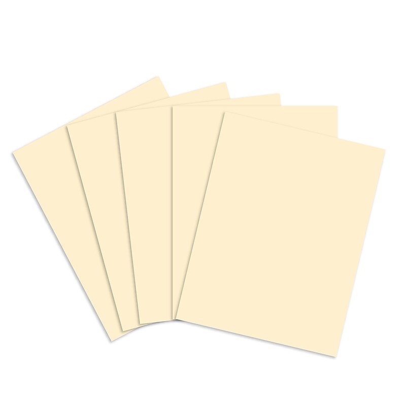 Staples 67 lb. Cover Stock Paper, 8.5" x 11", Ivory, 250 Sheets/Pack (82996) image 1