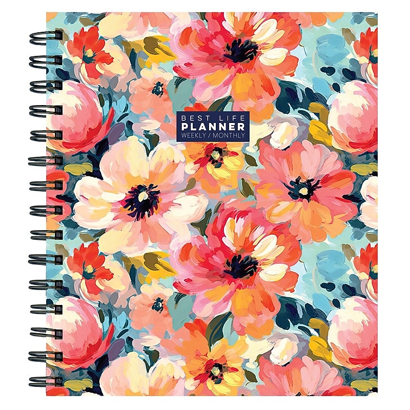 TF Publishing Luxe 8.5" x 9" Weekly & Monthly Planner, Paperboard Cover, Multicolored (99-9901) image 1